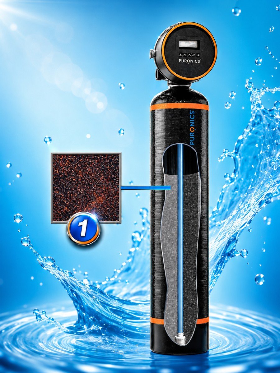 Iron filtration system for well water